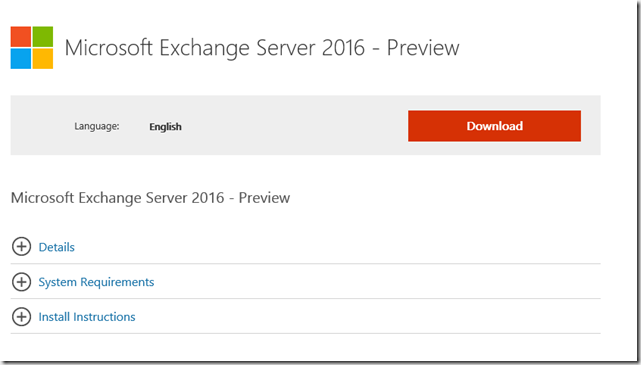 Exchange 2016 Preview