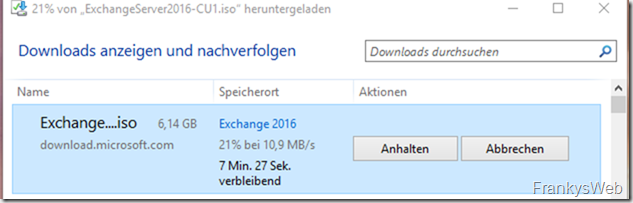 Exchange 2016 CU1