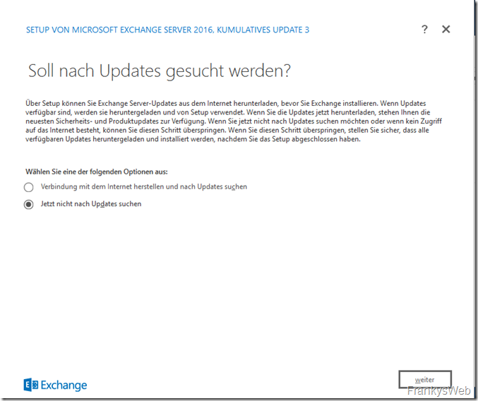 Exchange 2016 Installation