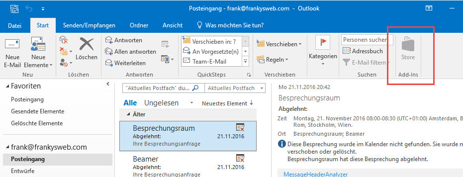 outlook identity regedit