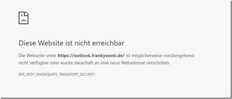 Chrome SPDY Fehler