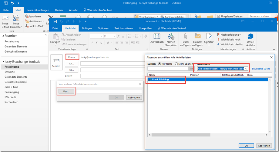 Outlook E-Mail senden