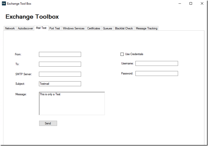 Exchange Toolbox