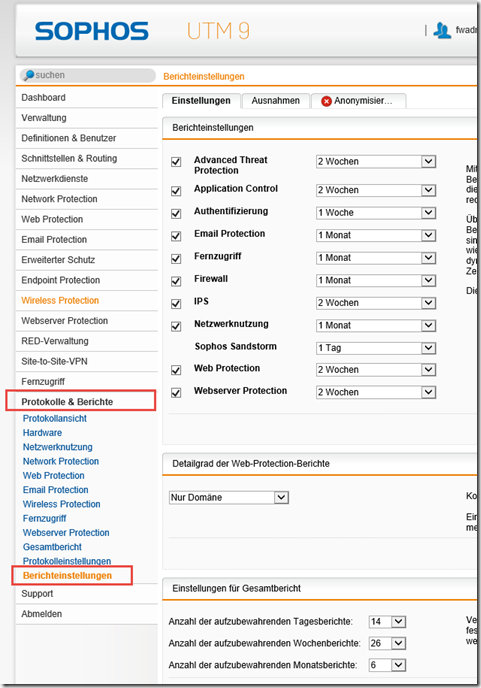 Sophos UTM und PRTG (IPFIX Sensor)