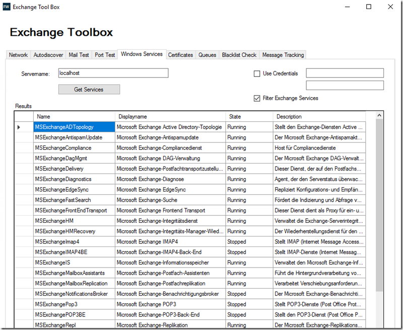 Exchange Toolbox