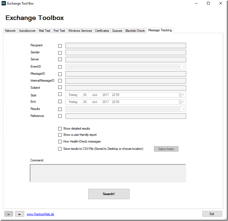 Exchange Toolbox