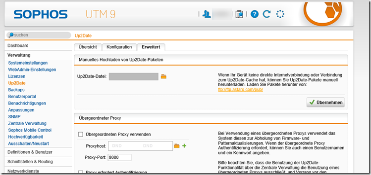 Sophos UTM Update