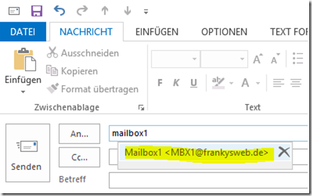 IMCEAEX Strings in X500 konvertieren