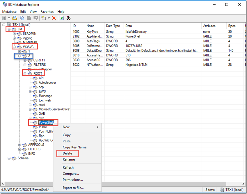 IIS Metabase Explorer