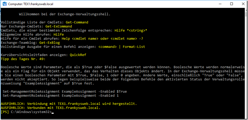 Exchange Management Shell