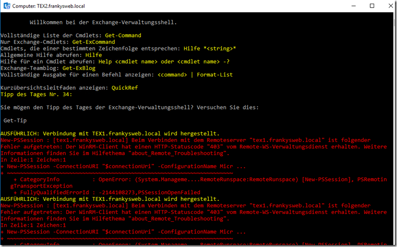 Exchange Management Shell