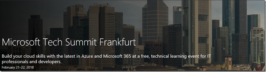 Microsoft Tech Summit Frankfurt