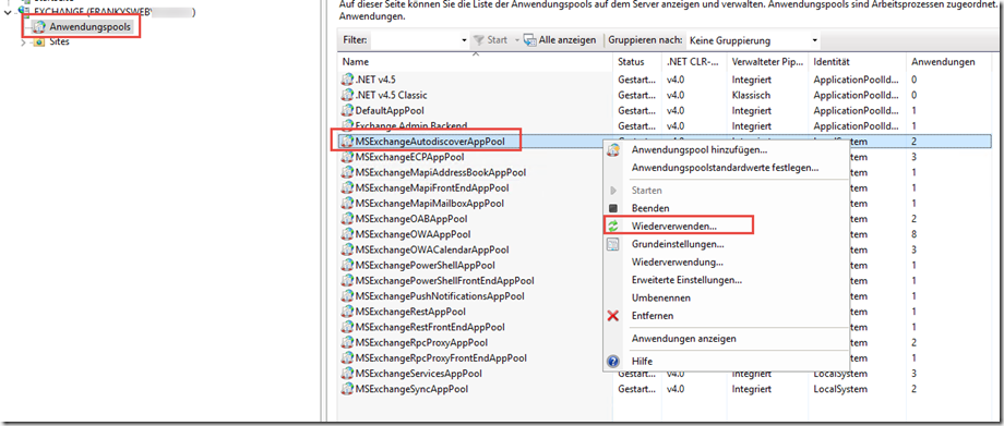 Exchange App Pools