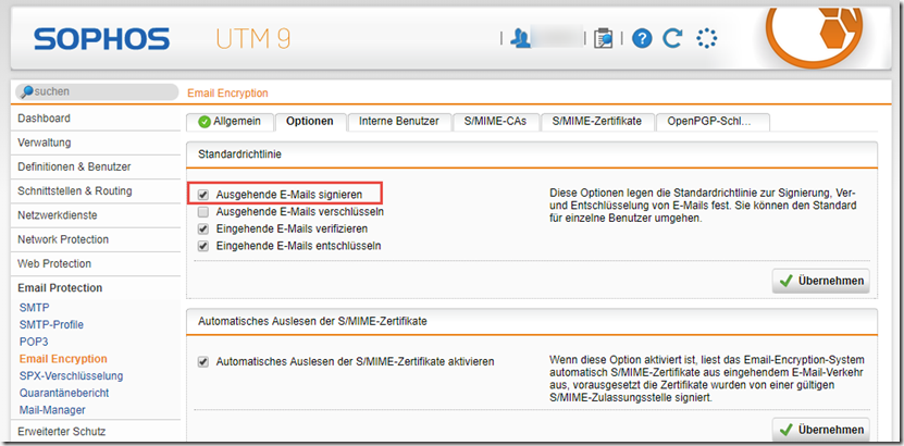 Signierung von Mails mittels S/MIME problematisch