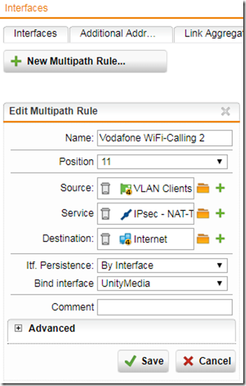 Vodafone WiFi-Calling mittels Sophos UTM 9