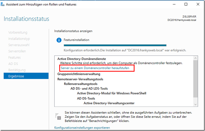 Migration Domain Controller zu Server 2016