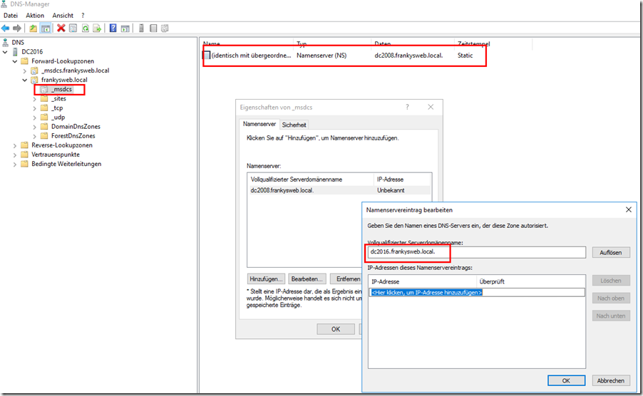 Migration Domain Controller zu Server 2016