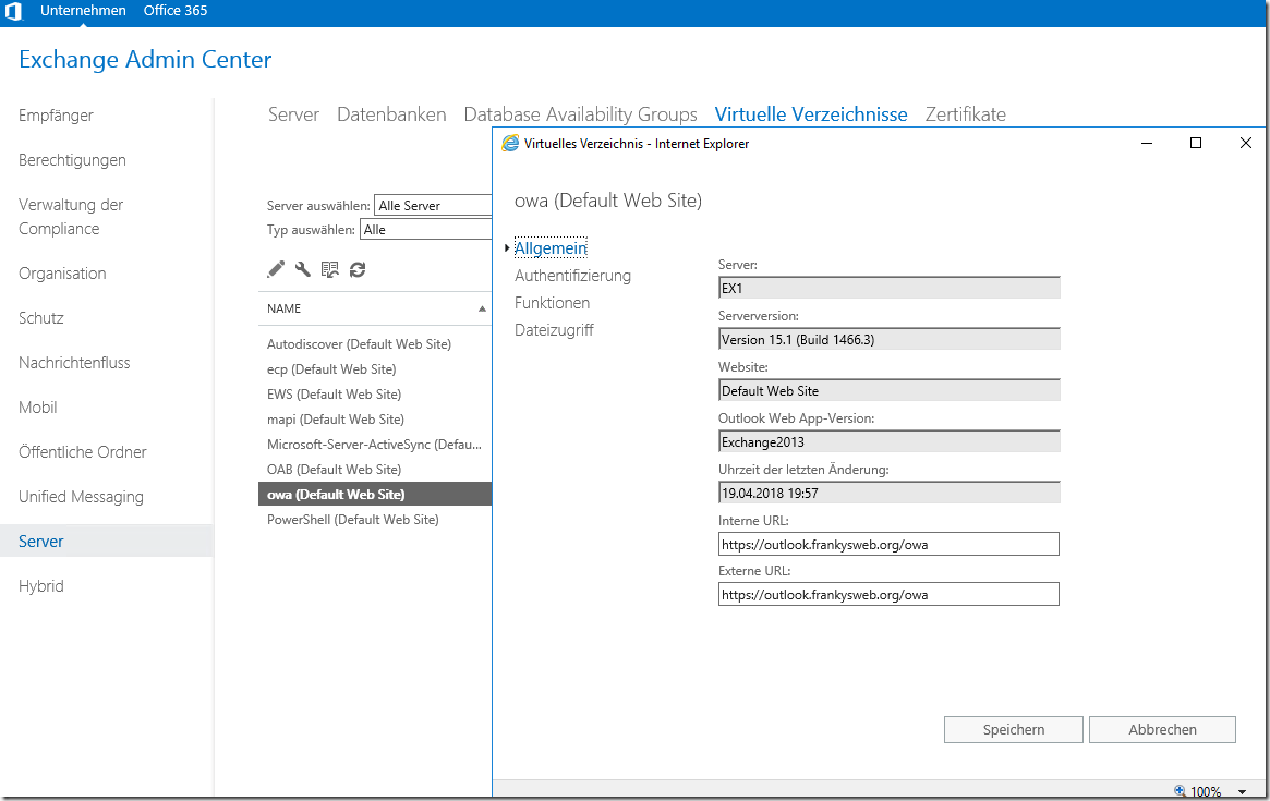 Exchange 2016: Hybrid Modus mit Office 365 (Teil 1)