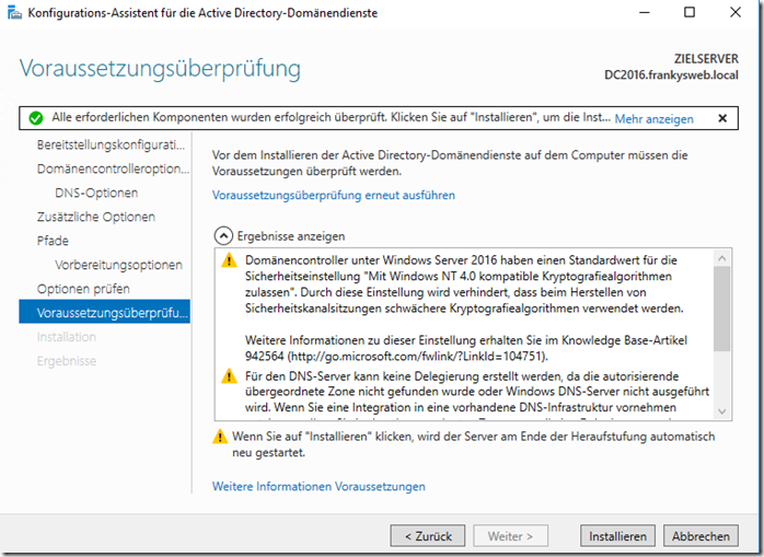 Migration Domain Controller zu Server 2016