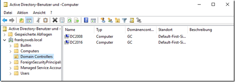 Migration Domain Controller zu Server 2016