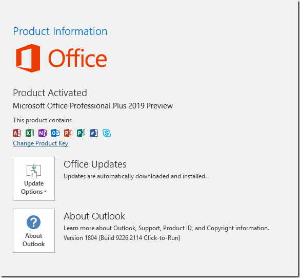 Preview von Office 2019 veröffentlich (inkl.Outlook 2019)