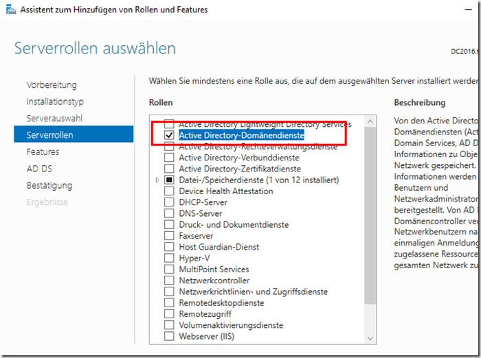 Migration Domain Controller zu Server 2016