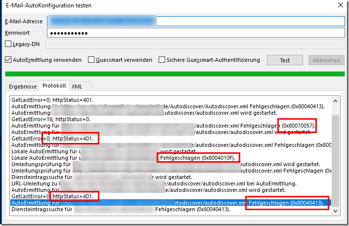 Exchange Migration: Probleme mit Autodiscover (HTTP 400) und Kerberos