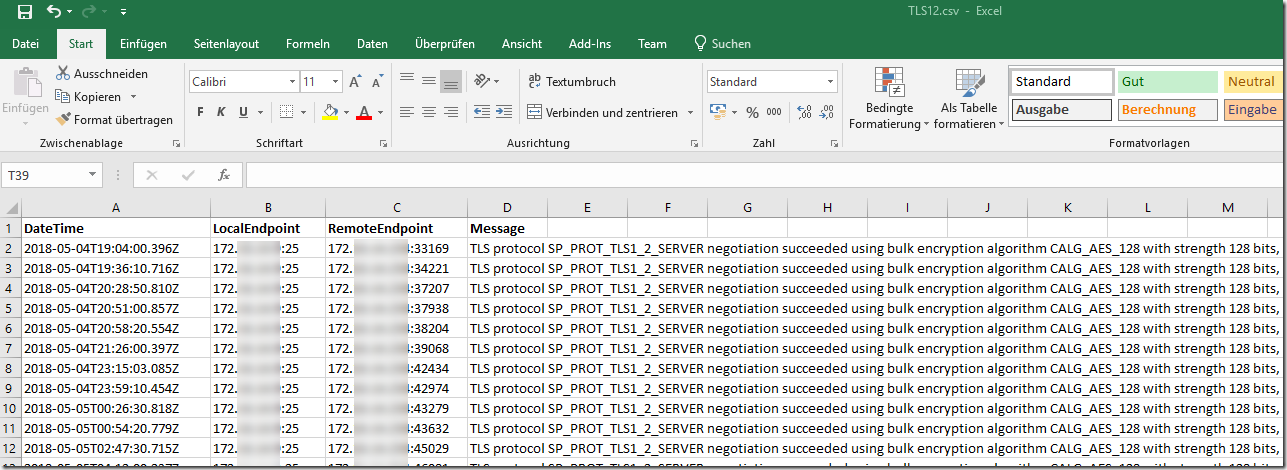 Exchange Server: TLS Versionen der Server / Clients ermitteln