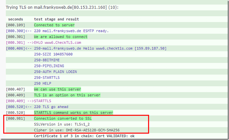 Exchange Server: TLS Versionen der Server / Clients ermitteln