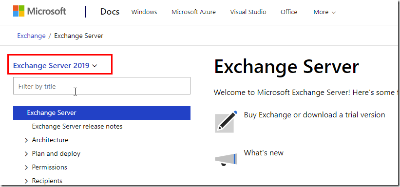 Interessante Informationen zu Exchange 2019