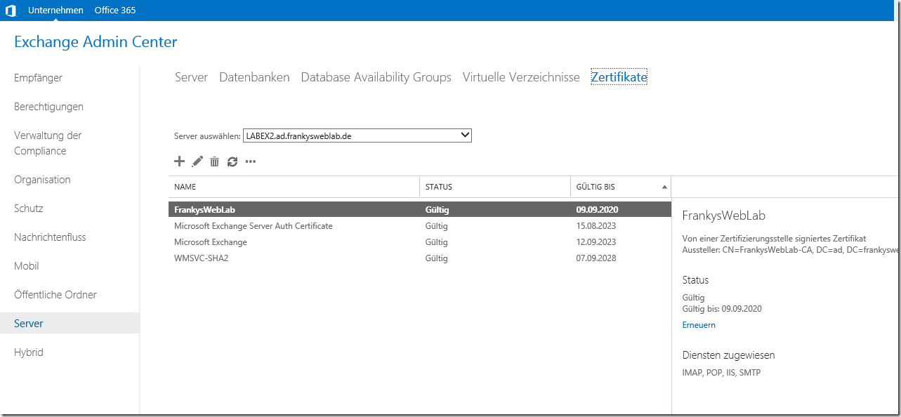 Exchange 2019: Testmigration von Exchange 2016 zur Technical Preview