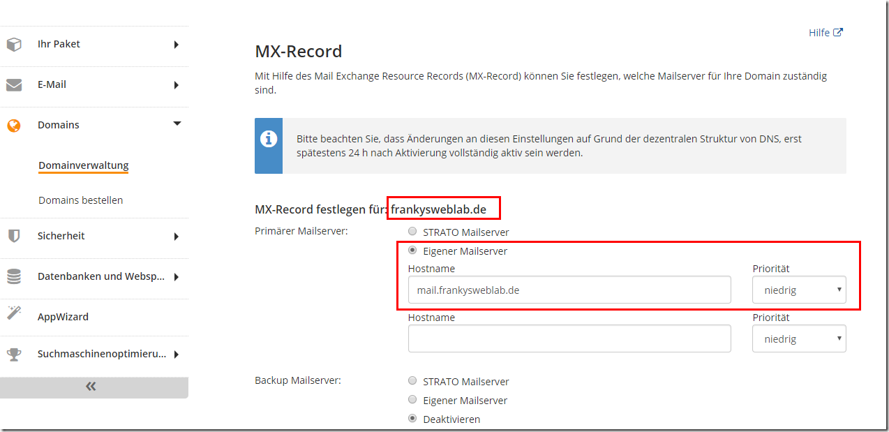 Exchange Server: Umstellung von POP Abruf zu MX Record