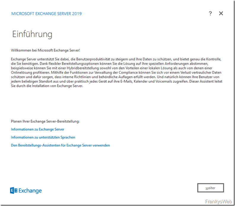 HowTo: Installation von Exchange 2019 auf Server 2019