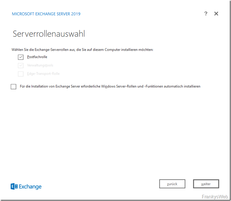 HowTo: Installation von Exchange 2019 auf Server 2019