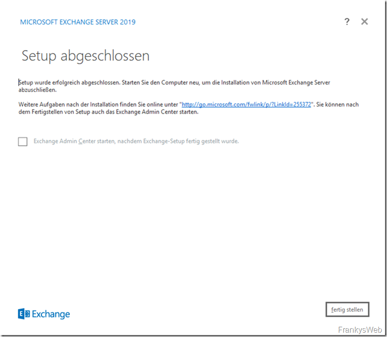 HowTo: Installation von Exchange 2019 auf Server 2019