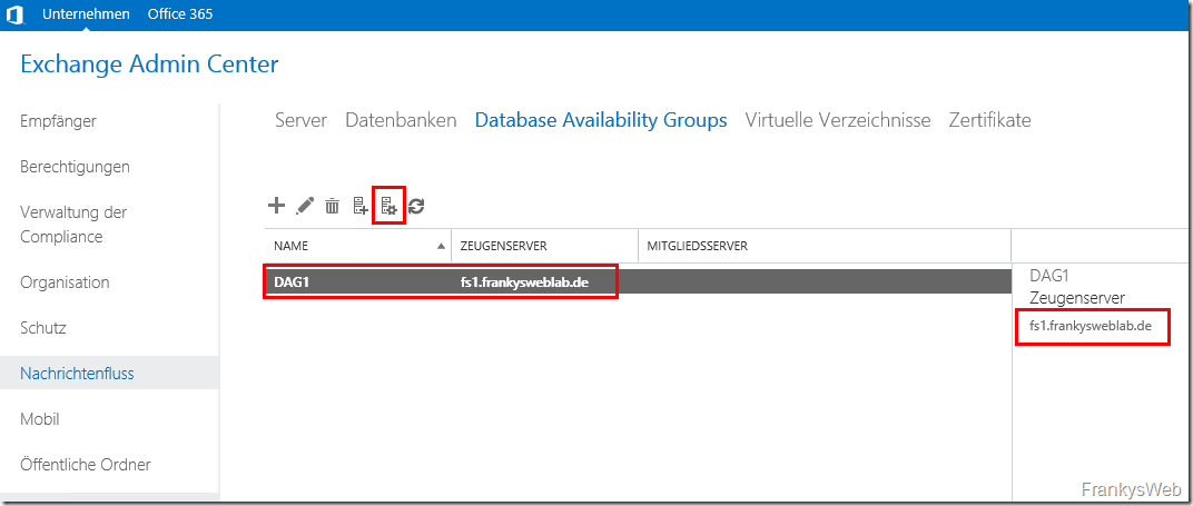 Exchange 2019: Database Availability Group (DAG)