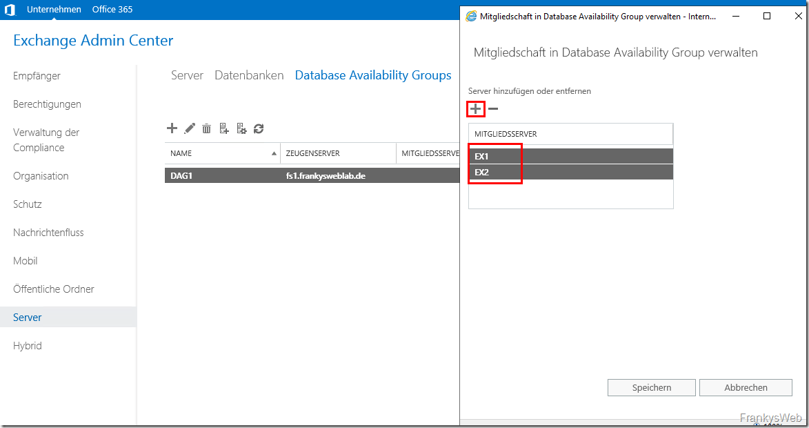 Exchange 2019: Database Availability Group (DAG)