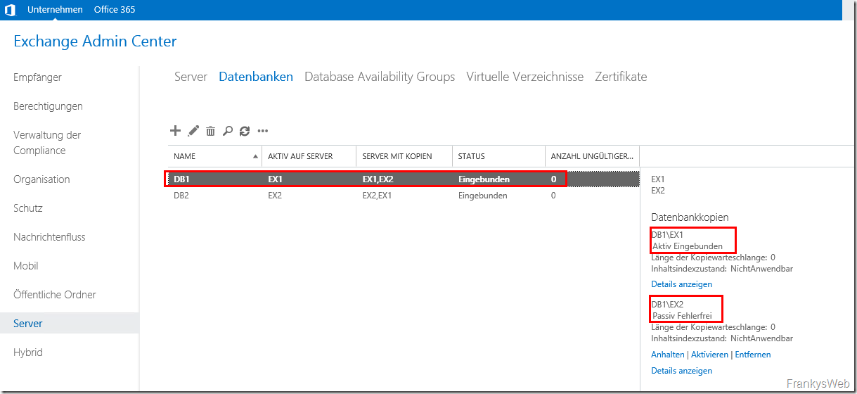 Exchange 2019: Database Availability Group (DAG)