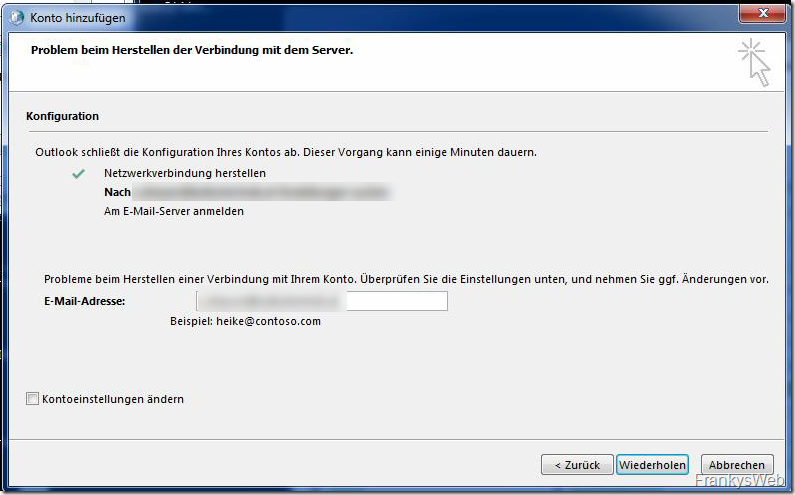 Outlook auf Windows 7 und Exchange Server 2019