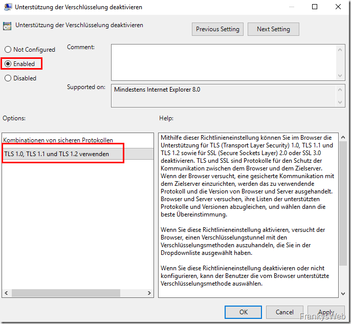 Outlook auf Windows 7 und Exchange Server 2019