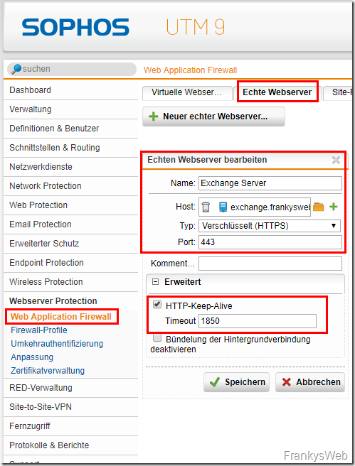 Sophos UTM 9.6: Let’s Encrypt, Webserver Protection und Exchange 2016/2019