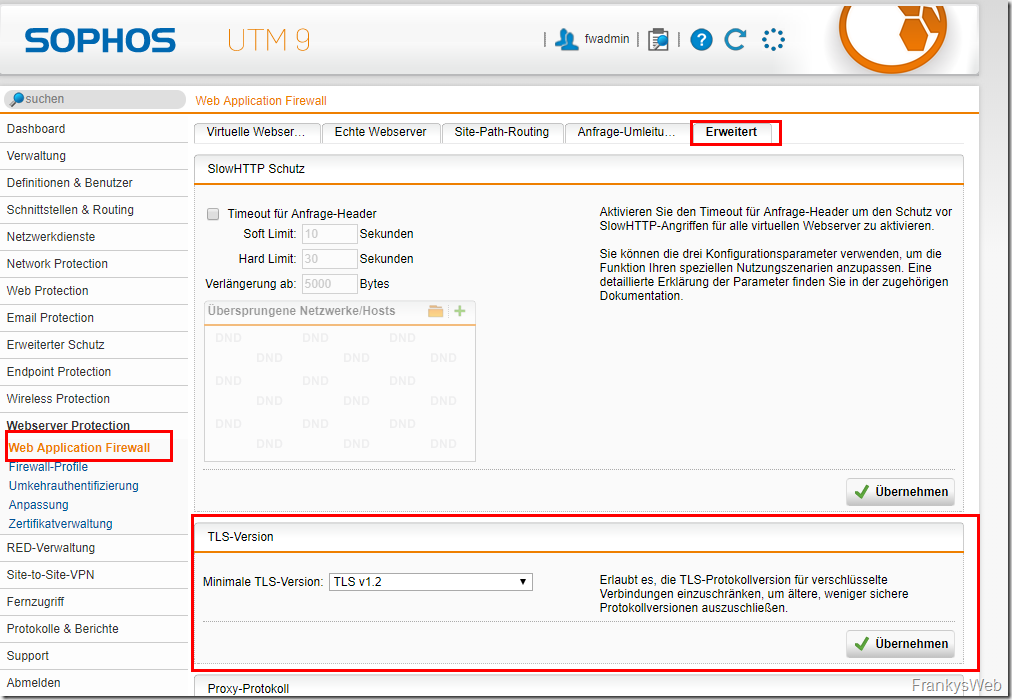 Sophos UTM 9.6: Let’s Encrypt, Webserver Protection und Exchange 2016/2019