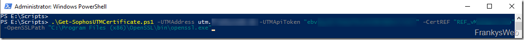 Sophos UTM: Zertifikat der WAF mittels PowerShell exportieren (Exchange Version)