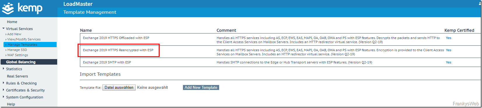 Howto: Exchange 2019 und Kemp Loadmaster mit ESP