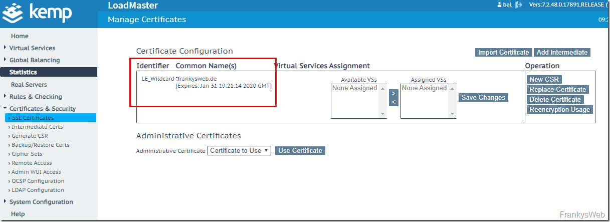 Howto: Exchange 2019 und Kemp Loadmaster mit ESP