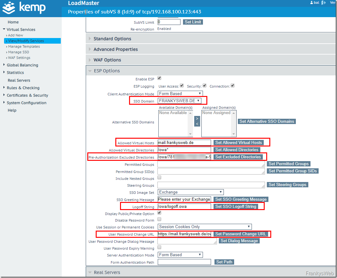 Howto: Exchange 2019 und Kemp Loadmaster mit ESP