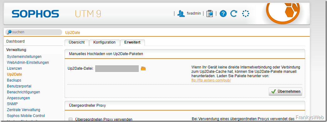 Sophos UTM: Neues Update (UTM 9.701-6)