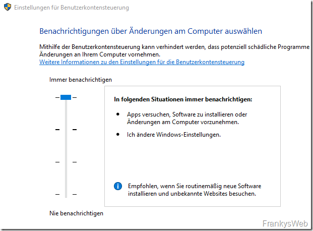 Selbstverständliche Maßnahmen