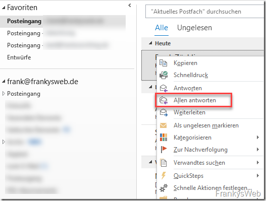 QuickTip: “Allen antworten” Mailflut verhindern