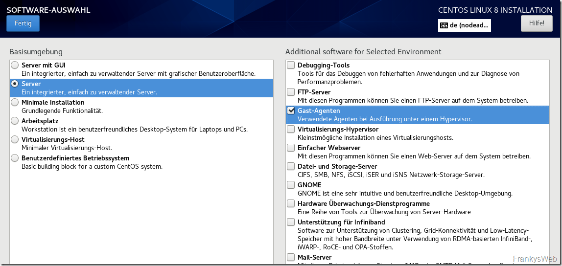 CentOS 8 Installation